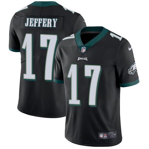 Nike Philadelphia Eagles #17 Alshon Jeffery Black Alternate Stitched NFL Vapor Untouchable Limited Jersey