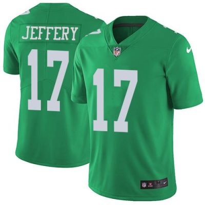 Nike Philadelphia Eagles #17 Alshon Jeffery Green Stitched NFL Limited Rush Jersey