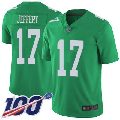 Nike Philadelphia Eagles #17 Alshon Jeffery Green Stitched NFL Limited Rush 100th Season Jersey
