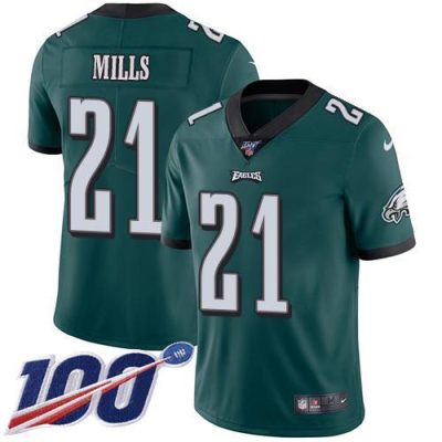 Nike Philadelphia Eagles #21 Jalen Mills Green Team Color Stitched NFL 100th Season Vapor Untouchable Limited Jersey
