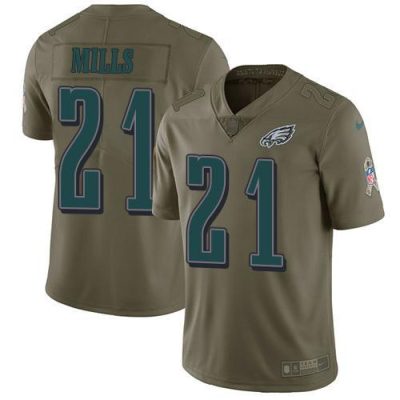 Nike Philadelphia Eagles #21 Jalen Mills Olive Stitched NFL Limited 2017 Salute To Service Jersey