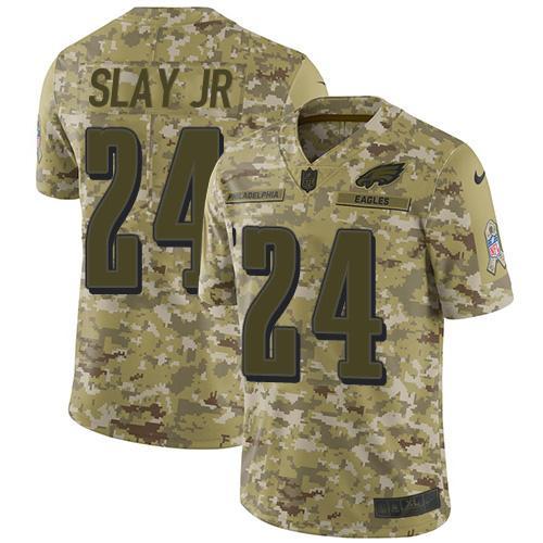 Nike Philadelphia Eagles #24 Darius Slay Jr Camo Stitched NFL Limited 2018 Salute To Service Jersey
