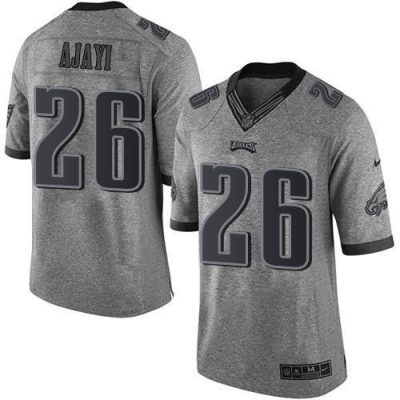 Nike Philadelphia Eagles #26 Jay Ajayi Gray Stitched NFL Limited Gridiron Gray Jersey