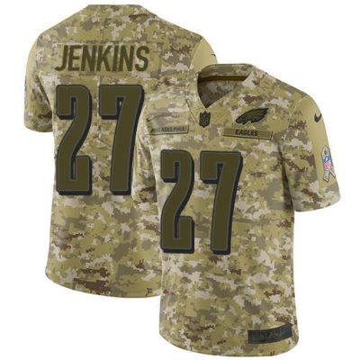 Nike Philadelphia Eagles #27 Malcolm Jenkins Camo Stitched NFL Limited 2018 Salute To Service Jersey