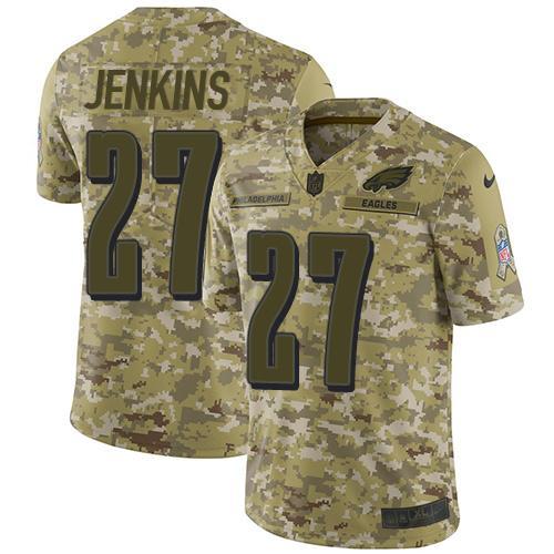 Nike Philadelphia Eagles #27 Malcolm Jenkins Camo Stitched NFL Limited 2018 Salute To Service Jersey