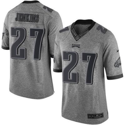 Nike Philadelphia Eagles #27 Malcolm Jenkins Gray Stitched NFL Limited Gridiron Gray Jersey