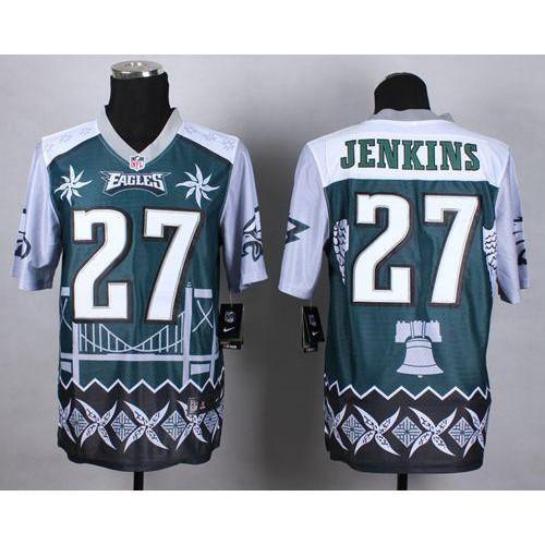 Nike Philadelphia Eagles #27 Malcolm Jenkins Midnight Green Stitched NFL Elite Noble Fashion Jersey
