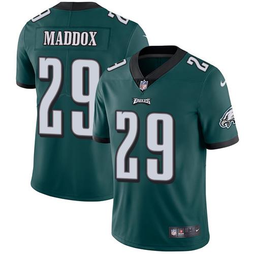 Nike Philadelphia Eagles #29 Avonte Maddox Midnight Green Team Color Stitched NFL Vapor Untouchable Limited Jersey