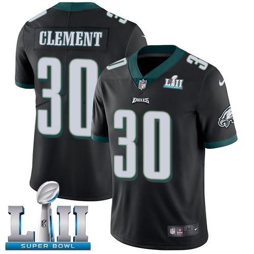 Nike Philadelphia Eagles #30 Corey Clement Black Alternate Super Bowl LII Stitched NFL Vapor Untouchable Limited Jersey