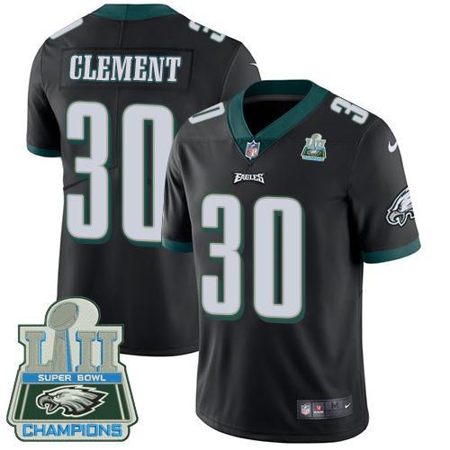 Nike Philadelphia Eagles #30 Corey Clement Black Alternate Super Bowl LII Champions Stitched NFL Vapor Untouchable Limited Jersey