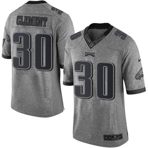 Nike Philadelphia Eagles #30 Corey Clement Gray Stitched NFL Limited Gridiron Gray Jersey