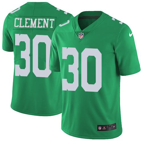 Nike Philadelphia Eagles #30 Corey Clement Green Stitched NFL Limited Rush Jersey
