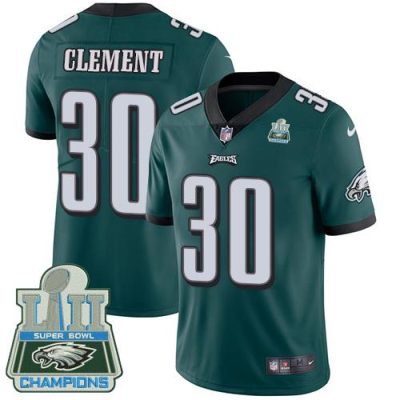 Nike Philadelphia Eagles #30 Corey Clement Midnight Green Team Color Super Bowl LII Champions Stitched NFL Vapor Untouchable Limited Jersey