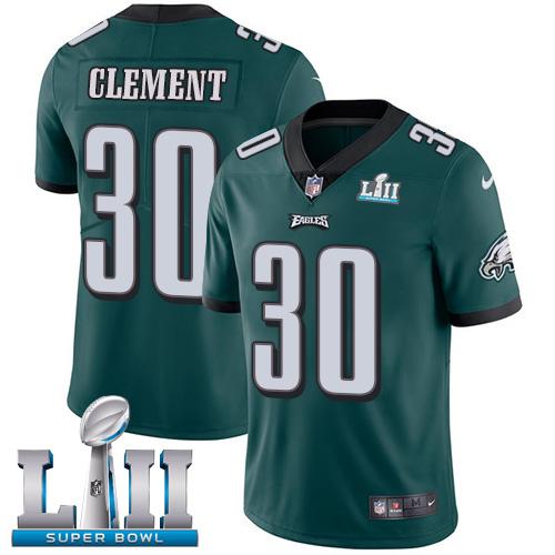 Nike Philadelphia Eagles #30 Corey Clement Midnight Green Team Color Super Bowl LII Youth Stitched NFL Vapor Untouchable Limited Jersey Youth