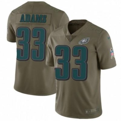 Nike Philadelphia Eagles #33 Josh Adams Olive Stitched NFL Limited 2017 Salute To Service Jersey
