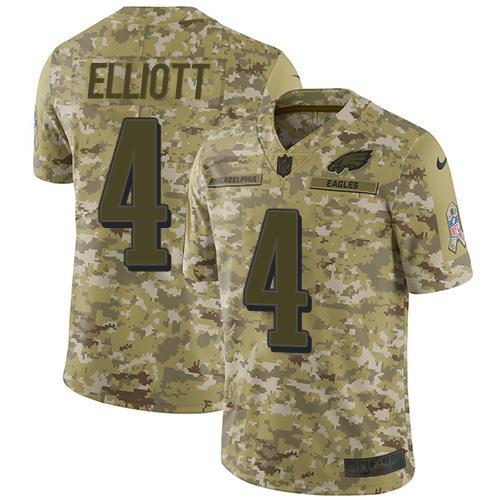 Nike Philadelphia Eagles #4 Jake Elliott Camo Stitched NFL Limited 2018 Salute To Service Jersey