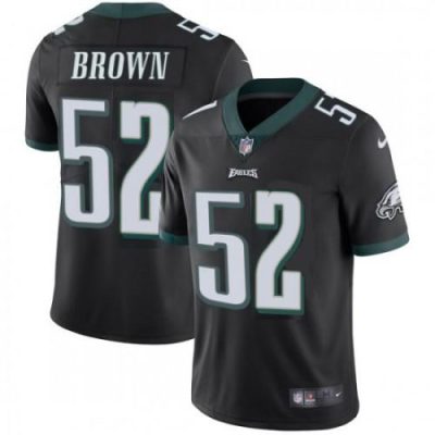 Nike Philadelphia Eagles #52 Asantay Brown Black Alternate Stitched NFL Vapor Untouchable Limited Jersey