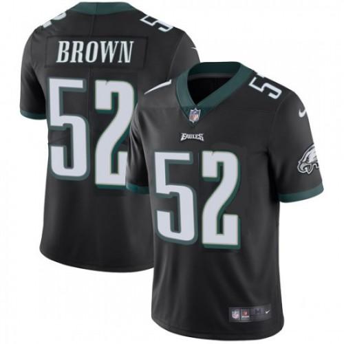 Nike Philadelphia Eagles #52 Asantay Brown Black Alternate Stitched NFL Vapor Untouchable Limited Jersey