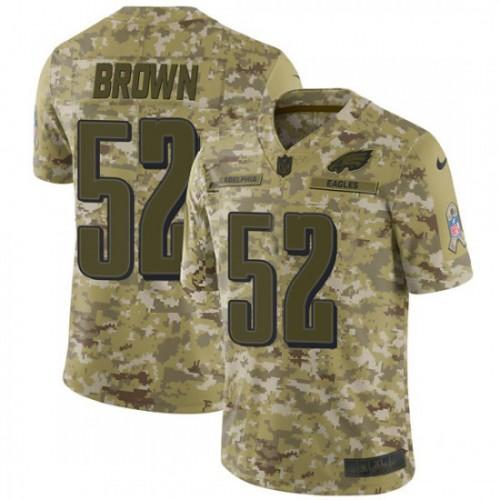 Nike Philadelphia Eagles #52 Asantay Brown Camo Stitched NFL Limited 2018 Salute To Service Jersey