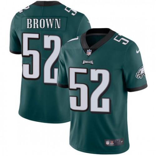 Nike Philadelphia Eagles #52 Asantay Brown Midnight Green Team Color Stitched NFL Vapor Untouchable Limited Jersey