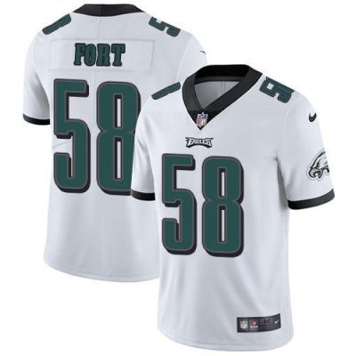 Nike Philadelphia Eagles #58 LJ Fort White Stitched NFL Vapor Untouchable Limited Jersey