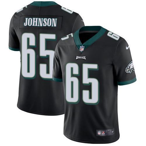 Nike Philadelphia Eagles #65 Lane Johnson Black Alternate Stitched NFL Vapor Untouchable Limited Jersey