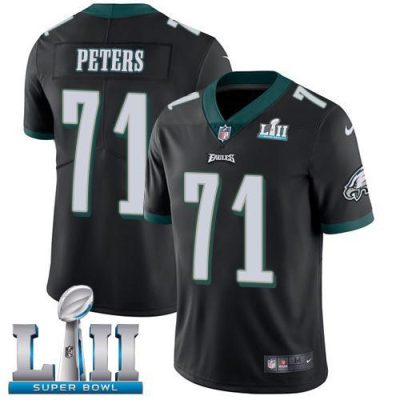 Nike Philadelphia Eagles #71 Jason Peters Black Alternate Super Bowl LII Stitched NFL Vapor Untouchable Limited Jersey