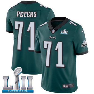 Nike Philadelphia Eagles #71 Jason Peters Midnight Green Team Color Super Bowl LII Stitched NFL Vapor Untouchable Limited Jersey