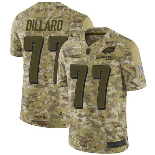 Nike Philadelphia Eagles #77 Andre Dillard Camo Stitched NFL Limited 2018 Salute To Service Jersey
