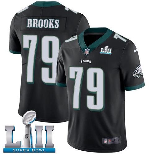Nike Philadelphia Eagles #79 Brandon Brooks Black Alternate Super Bowl LII Stitched NFL Vapor Untouchable Limited Jersey