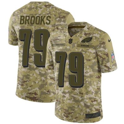 Nike Philadelphia Eagles #79 Brandon Brooks Camo Stitched NFL Limited 2018 Salute To Service Jersey