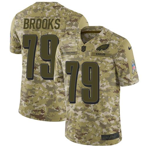 Nike Philadelphia Eagles #79 Brandon Brooks Camo Stitched NFL Limited 2018 Salute To Service Jersey