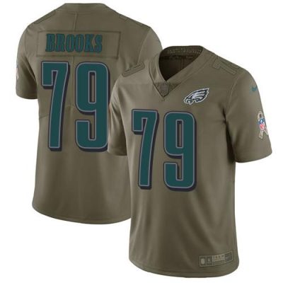Nike Philadelphia Eagles #79 Brandon Brooks Olive Stitched NFL Limited 2017 Salute To Service Jersey