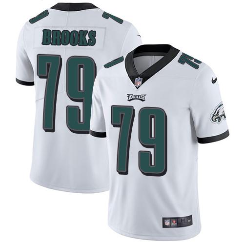 Nike Philadelphia Eagles #79 Brandon Brooks White Stitched NFL Vapor Untouchable Limited Jersey