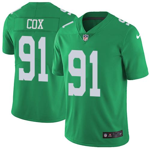 Nike Philadelphia Eagles #91 Fletcher Cox Green Stitched NFL Limited Rush Jersey