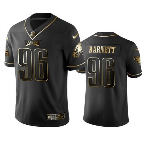 Nike Philadelphia Eagles #96 Derek Barnett Black Golden Limited Edition Stitched NFL Jersey