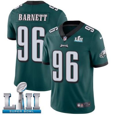 Nike Philadelphia Eagles #96 Derek Barnett Midnight Green Team Color Super Bowl LII Stitched NFL Vapor Untouchable Limited Jersey
