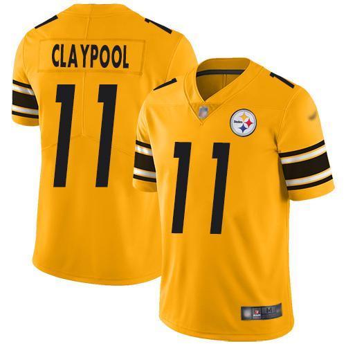 Nike Pittsburgh Steelers #11 Chase Claypool Gold Stitched NFL Limited Inverted Legend Jersey