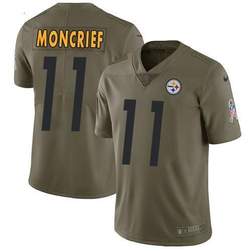 Nike Pittsburgh Steelers #11 Donte Moncrief Olive Stitched NFL Limited 2017 Salute to Service Jersey