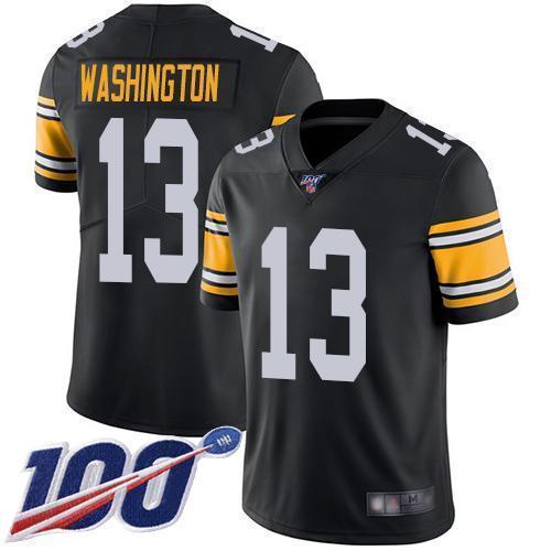 Nike Pittsburgh Steelers #13 James Washington Black Alternate Stitched NFL 100th Season Vapor Limited Jersey