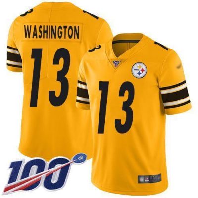 Nike Pittsburgh Steelers #13 James Washington Gold Stitched NFL Limited Inverted Legend 100th Season Jersey