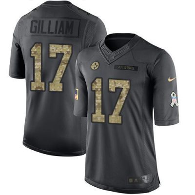 Nike Pittsburgh Steelers #17 Joe Gilliam Black Stitched NFL Limited 2016 Salute to Service Jersey