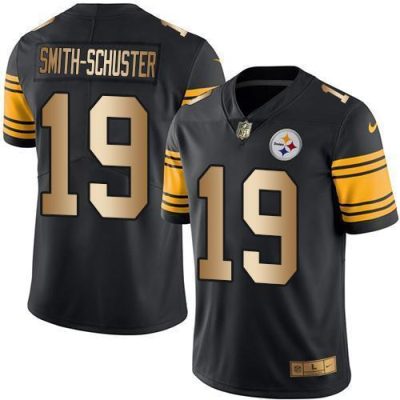 Nike Pittsburgh Steelers #19 JuJu Smith-Schuster Black Stitched NFL Limited Gold Rush Jersey