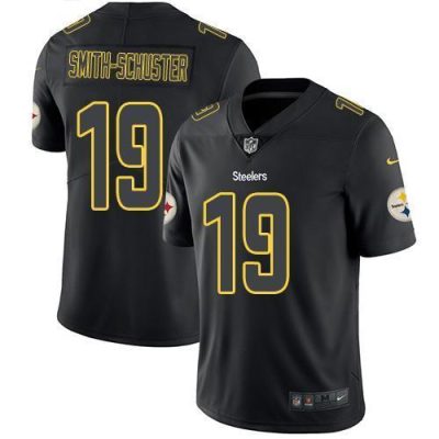 Nike Pittsburgh Steelers #19 JuJu Smith-Schuster Black Stitched NFL Limited Rush Impact Jersey
