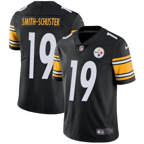 Nike Pittsburgh Steelers #19 JuJu Smith-Schuster Black Team Color Stitched NFL Vapor Untouchable Limited Jersey