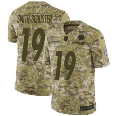 Nike Pittsburgh Steelers #19 JuJu Smith-Schuster Camo Stitched NFL Limited 2018 Salute To Service Jersey
