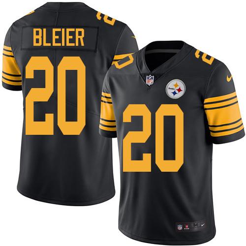 Nike Pittsburgh Steelers #20 Rocky Bleier Black Stitched NFL Limited Rush Jersey
