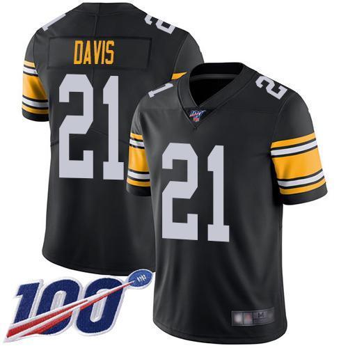 Nike Pittsburgh Steelers #21 Sean Davis Black Alternate Stitched NFL 100th Season Vapor Limited Jersey