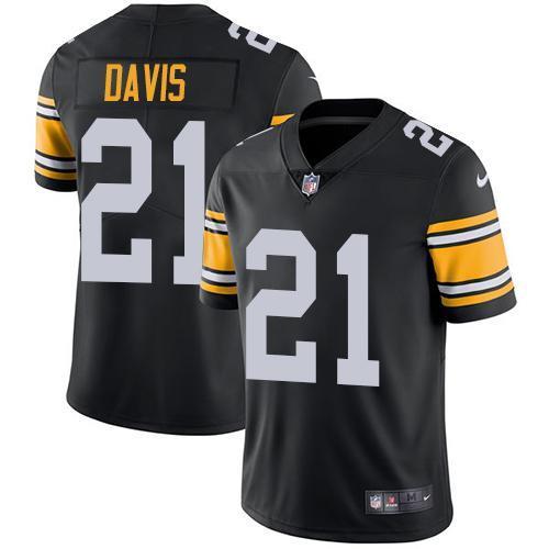 Nike Pittsburgh Steelers #21 Sean Davis Black Alternate Stitched NFL Vapor Untouchable Limited Jersey
