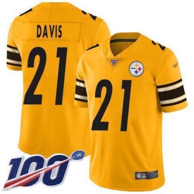 Nike Pittsburgh Steelers #21 Sean Davis Gold Stitched NFL Limited Inverted Legend 100th Season Jersey